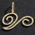 Gold single letter V