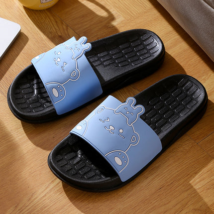 Slippers home trend height increasing slippers indoor bathroom non-slip sandals couple wear cartoon cute slippers