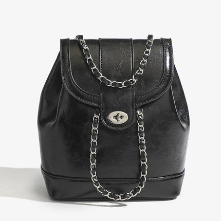 New Style Simple Chain Backpack High-end Korean Style All-match Backpack Girl's Chain Backpack