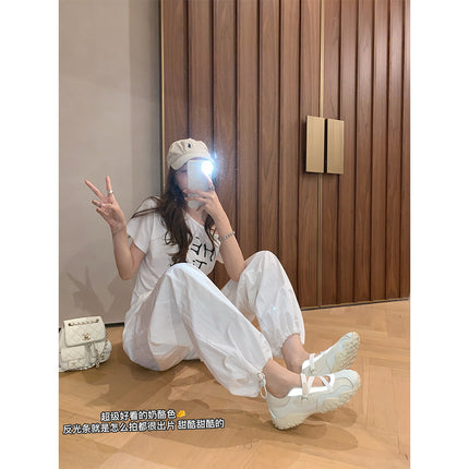 Cowhide Leather Wave Crescent Original 5cm Thick-Soled Functional Sports Ballet Shoes Women's Mary Jane Shoes