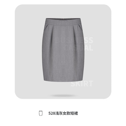 High Cost-Performance Straight-Leg Dress Pants for Men and Women, Business Formal Short Skirts, High-Waisted Work Pants