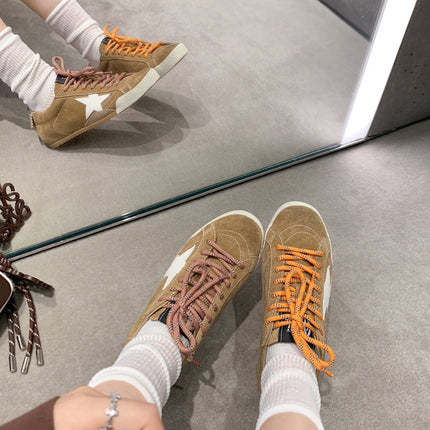 Fashionable and Versatile Genuine Leather German Training Shoes 2025 Summer and Autumn New Korean Style Star Distressed Casual Sports Dirty Shoes for Women