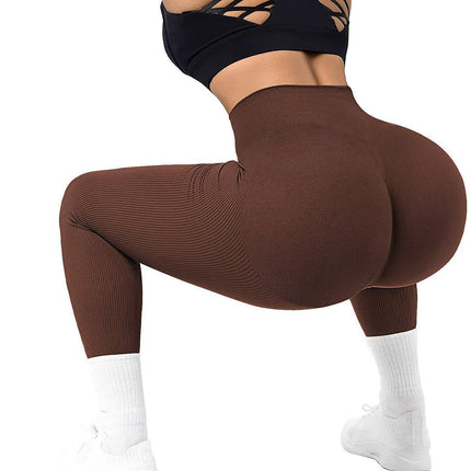 New Peach European and American Seamless Yoga Pants Hip Breathable Yoga Clothes Tight High Waist Sports Base Fitness Pants for Women