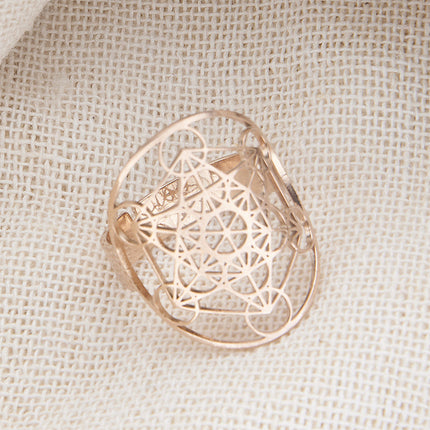 Amazon Cross-Border Personalized Trendy Hollow Six-Pointed Star Oval Stainless Steel Ring Opening Adjustable Ring