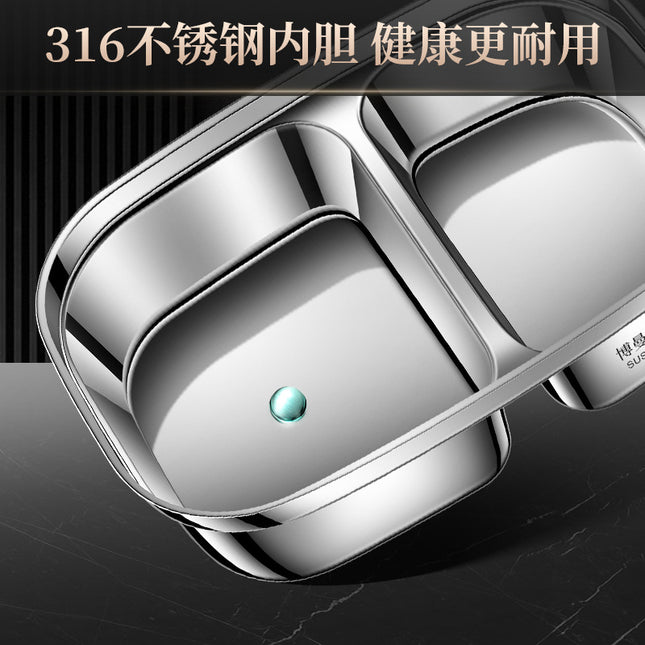 316 stainless steel micro vacuum fresh-keeping box lunch box large capacity office worker lunch box student portable lunch box suit