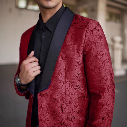Cross-Border Green Fruit Collar Fancy Suit Nightclub Singer Groom Wedding Host Formal Wear Business Suit