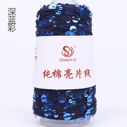 Siyue pure cotton sequined yarn size beads 3+6 hand-woven yarn tube yarn factory wholesale wool ball cross-border