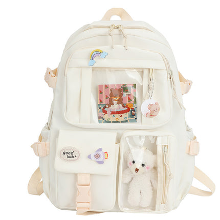 Cute Backpack 2026 New Model Large Capacity Fashionable and Stylish High School Student Schoolbag Female Korean Style Junior High School Student Backpack