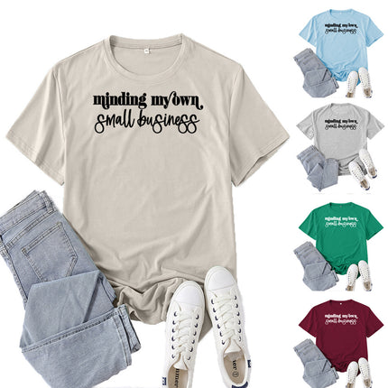 Amazon Supply Mimding My Own Small Business Printed Short-Sleeved Women's Casual Summer