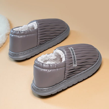 Winter New Cotton Shoes Round Toe Heel Men's Shoes fleece-lined Thickened Warm Cold-proof Home Thick Sole Comfortable Cotton Boots in stock