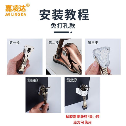 Zinc alloy door locator casual stop pedal door top rubber movable stop pendulum door stop door touch door stop Horseshoe