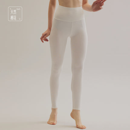 Pure Cotton Thermal Leggings for Women, Warm Pants, Comfortable Waist Protection, Thin Style, Plus Size, Autumn and Winter, High-Waisted Thermal Pants for Women