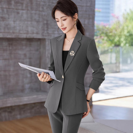 High-end Suit suit Women's Spring Wear Elegant Work Clothes Beauty Salon Business Wear Dress Jewelry Store Front Desk Work Wear