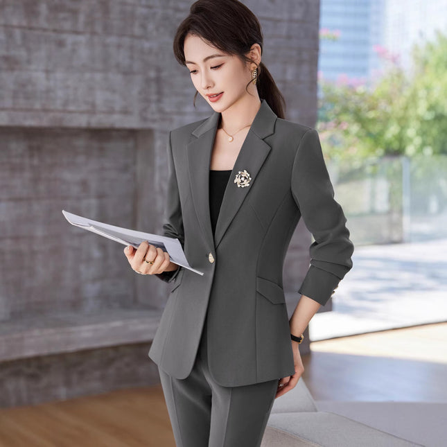 High-end Suit suit Women's Spring Wear Elegant Work Clothes Beauty Salon Business Wear Dress Jewelry Store Front Desk Work Wear