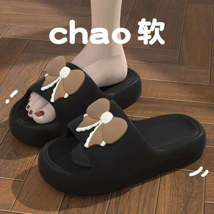Thick-Soled Slippers for Women 2025 Summer New Style Indoor Home Bathing Non-Slip Household Slippers for Outer Wear with a Sense of Stepping on Shit