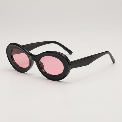 Oleo New Candy Color Small Frame Oval Dopamine Color Sunglasses Travel Party Photo Shade Sunglasses