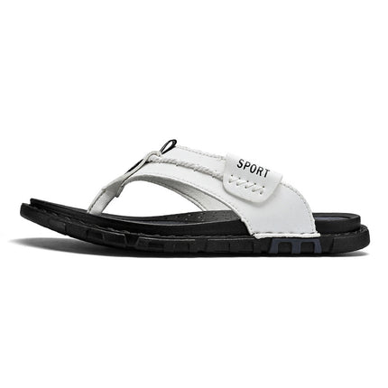 Cross-border summer plus size 46 flip-flops men's clip-on open-toe breathable Korean beach shoes home slippers manufacturers