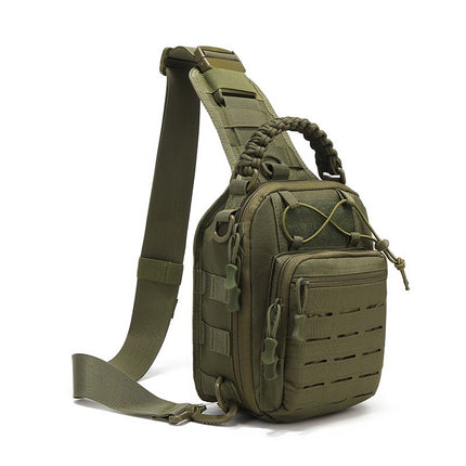 Explosive Outdoor Tactical Chest Bag Multifunctional Waterproof Camping Chest Bag Men's and Women's Shoulder Bag Crossbody Bag Mountain Climbing Fishing Bag