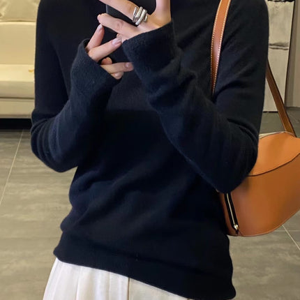 Woolen sweater women's 100 pure wool knitted bottoming shirt autumn and winter New turtleneck cashmere inner pullover sweater