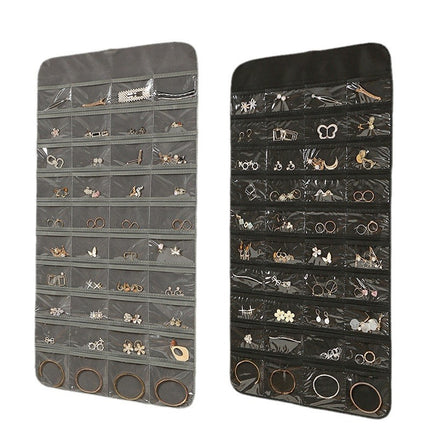 80 Cage Storage Bag Jewelry Storage Hanging Bag Non-woven Double-sided Necklace Jewelry Fit Bag Dust-proof Storage Box