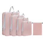 Pink [drawstring pocket] five-piece set [drawstring pocket+extra large+large+medium+small]