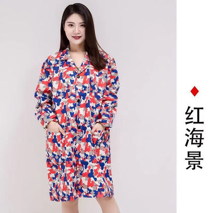 Coat Work Clothes, Wear-Resistant, Dirt-Resistant, Thickened Outer Coveralls, Anti-Dirty Clothes, Mid-Length Work Clothes, Labor Protection Clothes, Custom-Made Coat