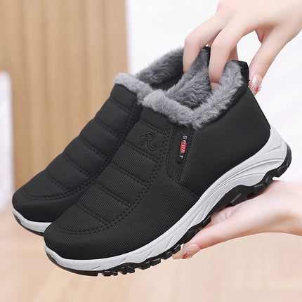 Middle-Aged and Elderly Cotton Shoes for Men and Women, Fleece-Lined Old Beijing Cloth Shoes, Thickened and Warm, Women's Low-Top Cold-Proof, Same Style as Export Models