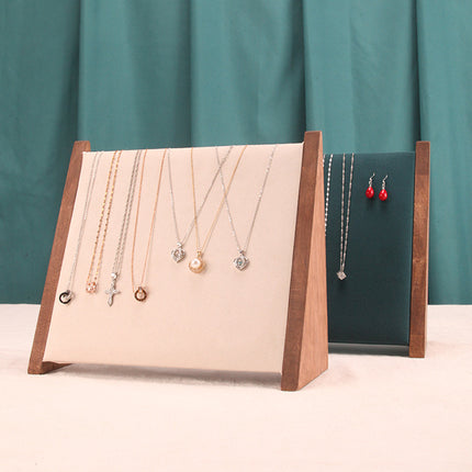 Antique Solid Wood Walnut Color Necklace Display Stand Stereo Bracelet Necklace Pearl Bracelet Display Props