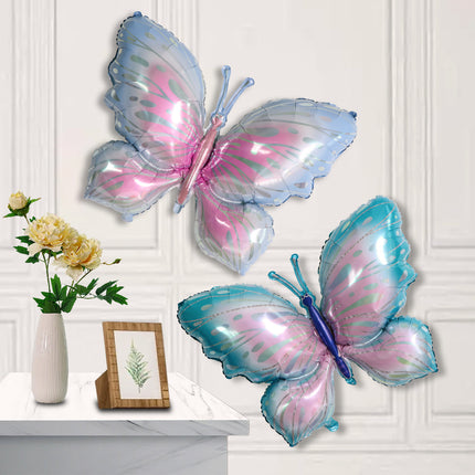 Butterfly balloon cross-border aluminum balloon wholesale night market stall children's birthday gift decorative toy balloon
