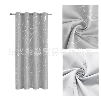 Factory direct modern simple living room bedroom high shading marble hot silver high precision curtain cloth a generation of hair