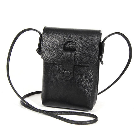 Genuine Leather Mobile Phone Bag for Women Cross-Body, High-End Fashion, First-Layer Cowhide Shoulder Bag, Lightweight Mobile Phone Bag, Simple Export