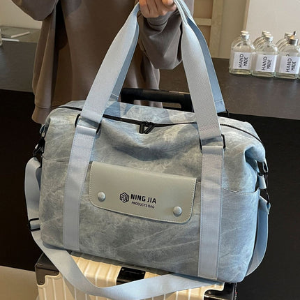 Fashionable and Stylish European and American Style Multi-Pocket Travel Bag with Dry and Wet Separation, Sports Gym Bag, Can Be Attached to a Trolley, Portable