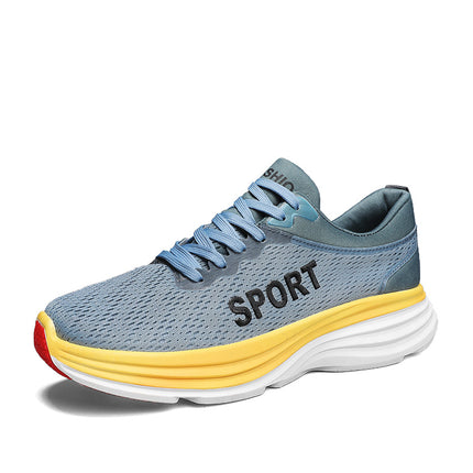 Breathable Low-top Sneakers Men's 2023 Summer New Arrival Lightweight Thick-soled Wear-resistant Casual Shoes All-match Trendy Running Shoes