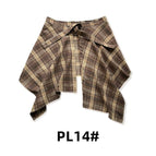 Brown apricot grid / One size fits all