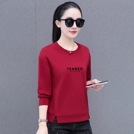 Spring, Autumn and Winter Sports Suit for Plus Size Women 2025 New Loose Round Neck Sweatshirt Casual Free Shipping One Piece Drop Shipping Long Sleeve