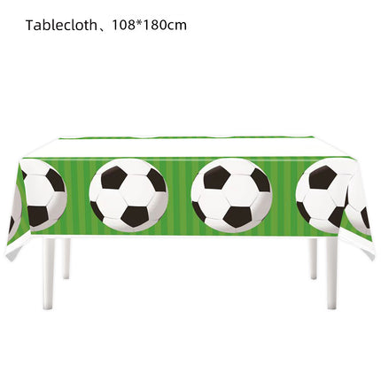 Cross-border White Baseball Sports Theme Birthday Party Supplies Decorative Paper Plate Paper Towel Tablecloth Disposable Tableware suit
