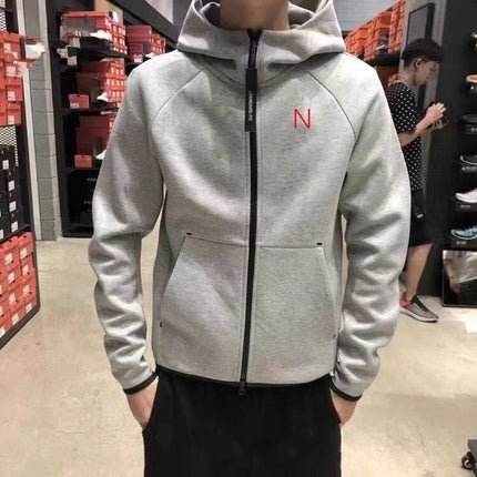 22 Spring and Autumn Outdoor Sports Hoodie Men's Pure Cotton Sweat Absorbing Breathable Running Fitness Sweater Jacket