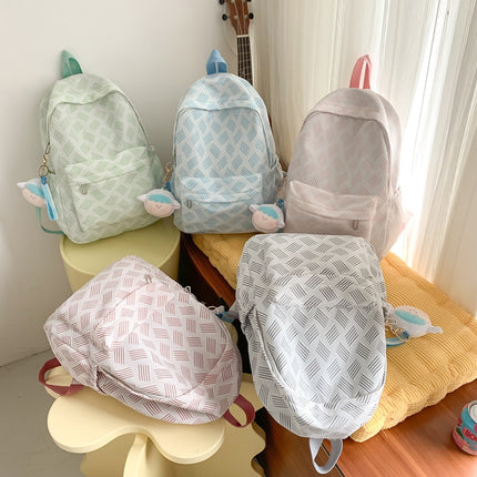 Ins Fresh and Sweet Student Schoolbag New Women's Bag Quilted Simple Backpack Casual Versatile Backpack
