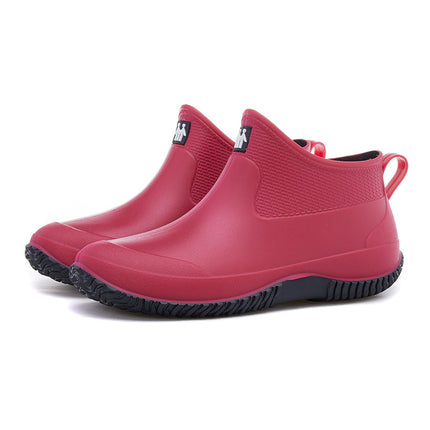 Korean Style New Arrival Short Rain Boots Women's Waterproof Non-Slip Women's Rain Boots Kitchen Water Boots Adult Thick-Sole Wear-Resistant Rubber Shoes