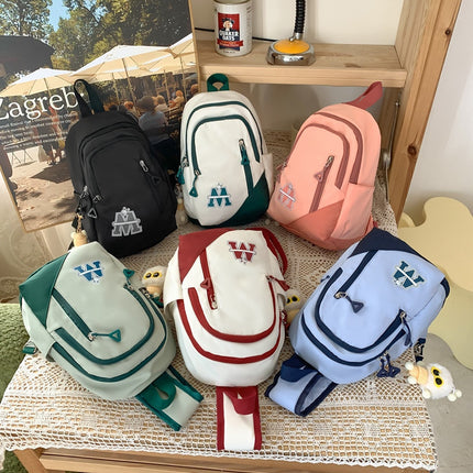 Japanese Style Ins Style Chest Bag Women's Casual All-match Simple Harajuku Small Backpack Lightweight Sports Style Shoulder Crossbody Bag