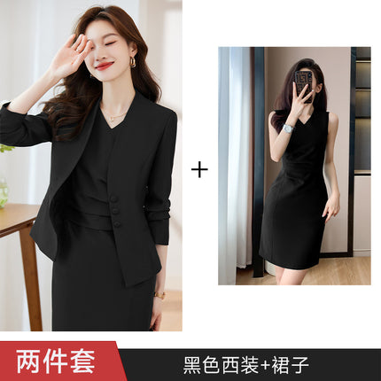 Fashion Suit suit Women's Autumn New High-end Feeling Temperament Goddess Fan Host Secretary White-collar Professional Dress
