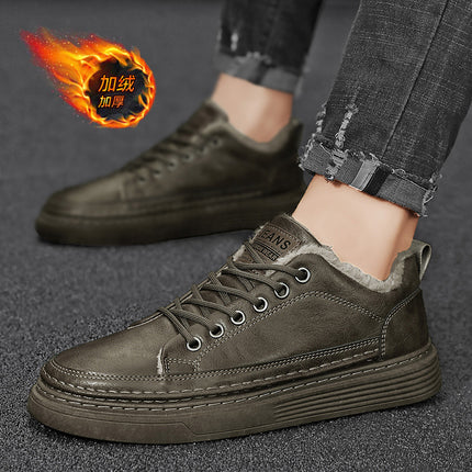 Men's Shoes Spring Business Casual Soft-soled Leather Labor Protection Work Chef Kitchen Sneakers All-match Trendy Shoes 2025