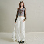 Three-proof white trousers / XS