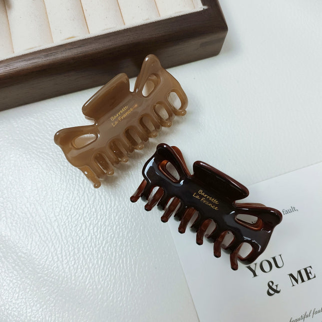 Korean Style New Acetic Acid 5.8cm Grab Clip Fresh Simple Hairpin High-grade Hair Accessories Hair Shark Clip