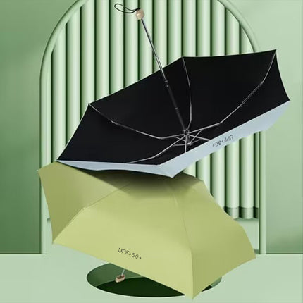 Spot Creative Flat 50% off Umbrella Upf50+ Small Fresh Flap Pocket Pants Women's Umbrella Rain or Shine Mini Sun Protection Umbrella