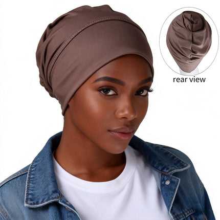 AliExpress Cross-border New Pleated Fashion Comfortable African Women Base Cap Headset Hat Hair Condiment Hat