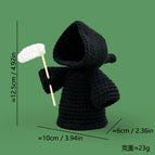 Black hand held sickle death god