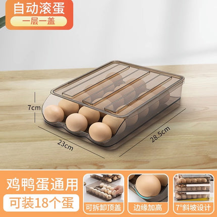 Egg Tray Box Egg Storage Box Household Rolling Egg Rolling Food Grade Japanese Space Drawer Refrigerator Saving