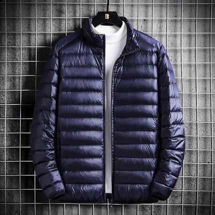 Printable light cotton-padded jacket men's youth short stand collar cotton-padded jacket foreign trade plus size men's cotton-padded jacket men's wholesale