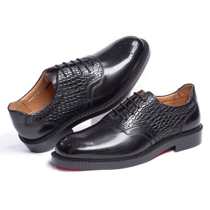 Elegant Men's Business Dress Shoes High Quality Natural Full Cow Leather Men Social Modern Office Pointed Toe Oxford Shoes